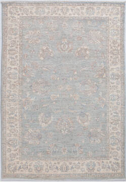 Chobi Green Hand Knotted 4'1" X 5'10"  Area Rug 700-155733