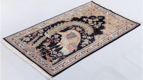 Bokhara Black Hand Knotted 211 X 51  Area Rug 700-155778 Image 2