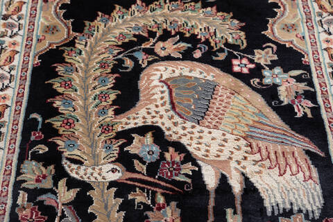 Bokhara Black Hand Knotted 211 X 51  Area Rug 700-155778 Image 3