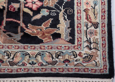 Bokhara Black Hand Knotted 211 X 51  Area Rug 700-155778 Image 4