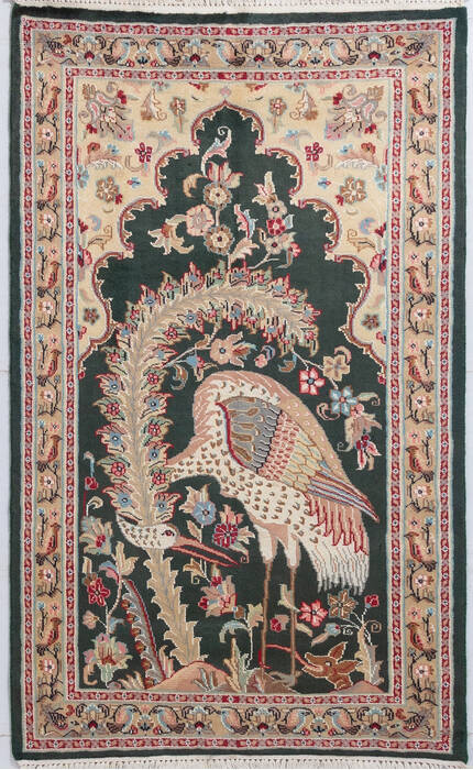 Bokhara Green Hand Knotted 30 X 50  Area Rug 700-155781 Image 0