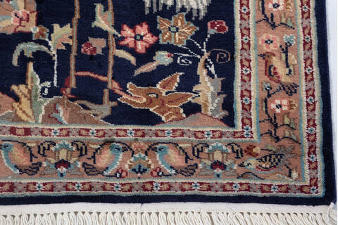 Bokhara Blue Hand Knotted 30 X 50  Area Rug 700-155789 Image 4