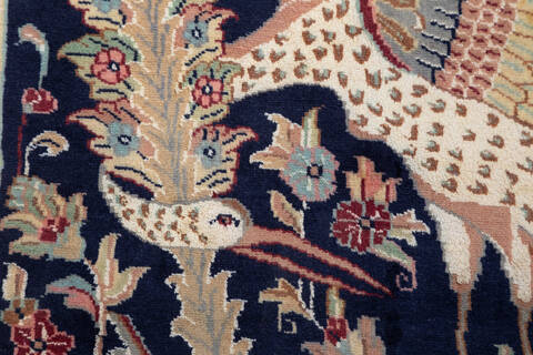 Bokhara Blue Hand Knotted 30 X 50  Area Rug 700-155789 Image 5