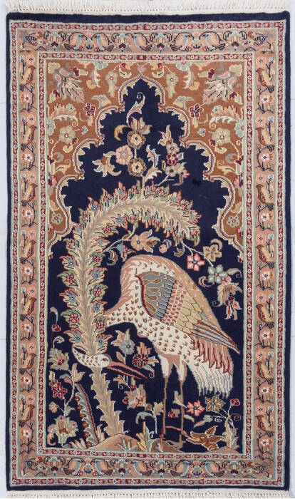 Bokhara Blue Hand Knotted 30 X 50  Area Rug 700-155789 Image 0