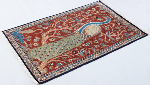 Bokhara Orange Hand Knotted 31 X 410  Area Rug 700-155790 Image 2