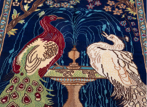 Bokhara Blue Hand Knotted 30 X 410  Area Rug 700-155793 Image 3