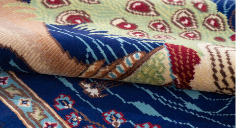 Bokhara Blue Hand Knotted 30 X 410  Area Rug 700-155793 Image 6