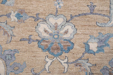 Chobi Yellow Hand Knotted 82 X 100  Area Rug 700-155794 Image 5