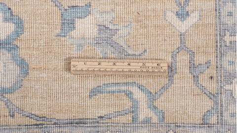 Chobi Yellow Hand Knotted 82 X 100  Area Rug 700-155794 Image 7