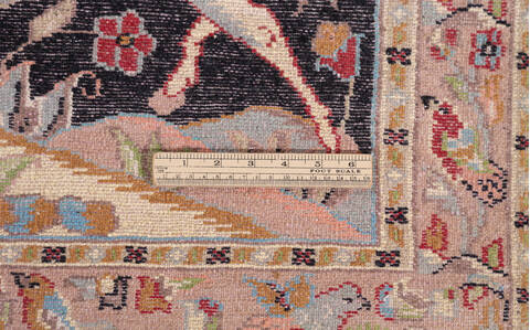Pak-Persian Black Hand Knotted 42 X 510  Area Rug 700-155801 Image 7