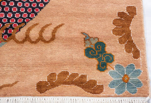 Pak-Persian Beige Hand Knotted 42 X 511  Area Rug 700-155802 Image 4