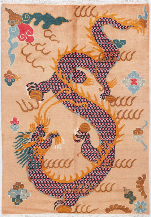 Pak-Persian Beige Hand Knotted 42 X 511  Area Rug 700-155802 Image 0