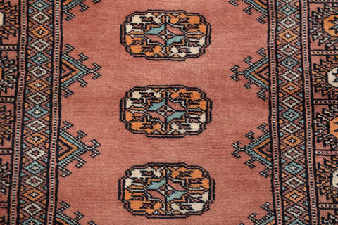 Bokhara Orange Runner Hand Knotted 27 X 1111  Area Rug 700-155812 Image 5