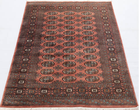 Bokhara Orange Hand Knotted 42 X 60  Area Rug 700-155813 Image 1
