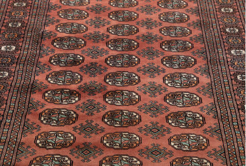 Bokhara Orange Hand Knotted 42 X 60  Area Rug 700-155813 Image 3