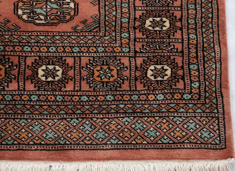 Bokhara Orange Hand Knotted 42 X 60  Area Rug 700-155813 Image 4