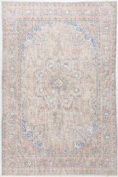 Overdyed Beige Hand Knotted 6'3" X 9'6"  Area Rug 700-155824