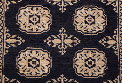 Bokhara Black Hand Knotted 31 X 51  Area Rug 700-156038 Image 6