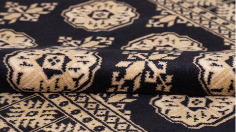 Bokhara Black Hand Knotted 31 X 51  Area Rug 700-156038 Image 7