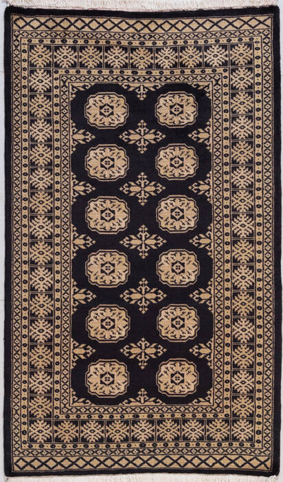 Bokhara Black Hand Knotted 31 X 51  Area Rug 700-156038 Image 0