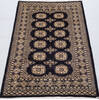 Bokhara Black Hand Knotted 31 X 51  Area Rug 700-156038 Thumb 1