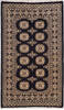 Bokhara Black Hand Knotted 31 X 51  Area Rug 700-156038 Thumb 0