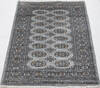 Bokhara Light Gray Hand Knotted 31 X 50  Area Rug 700-156042 Thumb 1