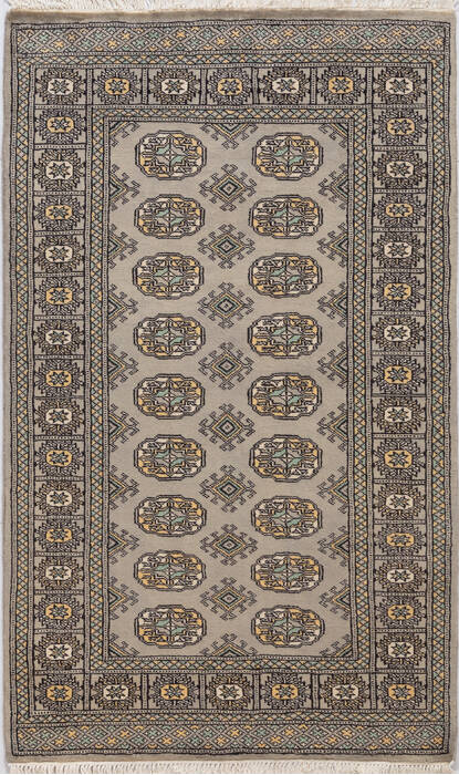 Bokhara Light Gray Hand Knotted 32 X 52  Area Rug 700-156046 Image 0