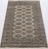 Bokhara Light Gray Hand Knotted 32 X 52  Area Rug 700-156046 Thumb 1