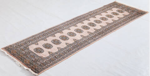 Bokhara Beige Runner Hand Knotted 27 X 611  Area Rug 700-156050 Image 2