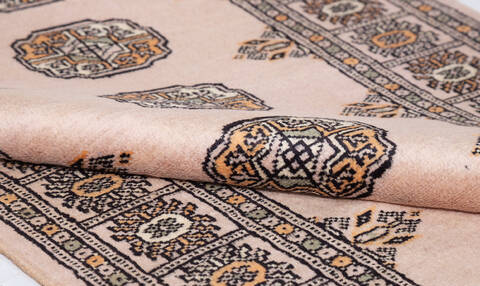Bokhara Beige Runner Hand Knotted 27 X 611  Area Rug 700-156050 Image 7