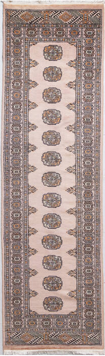 Bokhara Beige Runner Hand Knotted 27 X 611  Area Rug 700-156050 Image 0