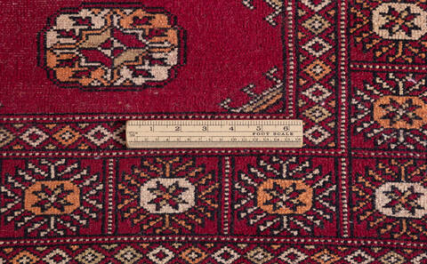 Bokhara Red Runner Hand Knotted 28 X 100  Area Rug 700-156058 Image 8