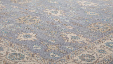 Chobi Light Blue Hand Knotted 411 X 611  Area Rug 700-156094 Image 3