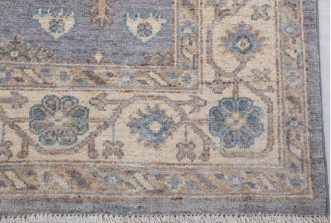 Chobi Light Blue Hand Knotted 411 X 611  Area Rug 700-156094 Image 4