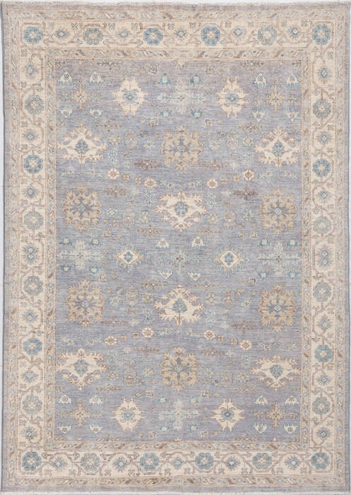 Chobi Light Blue Hand Knotted 411 X 611  Area Rug 700-156094 Image 0