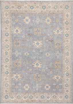 Chobi Light Blue Hand Knotted 4'11" X 6'11"  Area Rug 700-156094