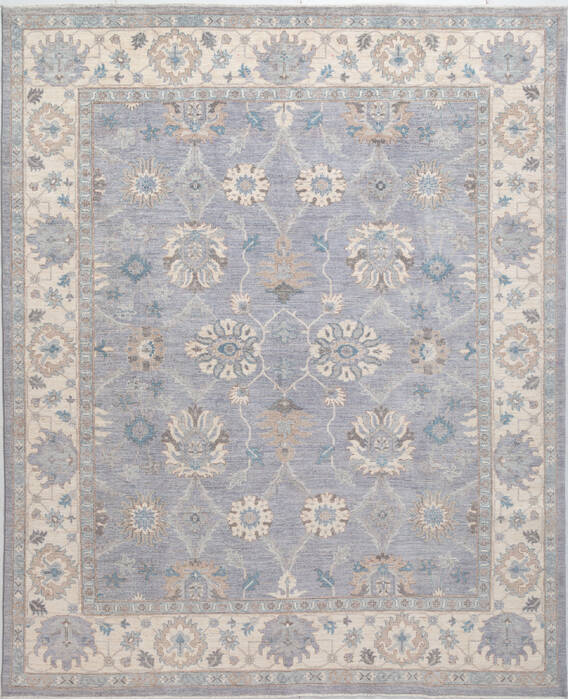 Chobi Light Blue Hand Knotted 80 X 98  Area Rug 700-156100 Image 0