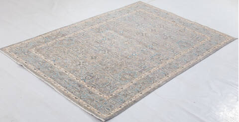 Chobi Light Gray Hand Knotted 410 X 70  Area Rug 700-156103 Image 2