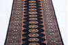 Bokhara Black Runner Hand Knotted 27 X 77  Area Rug 700-156769 Thumb 3