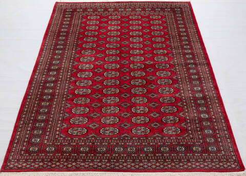 Bokhara Red Hand Knotted 51 X 79  Area Rug 700-156771 Image 1
