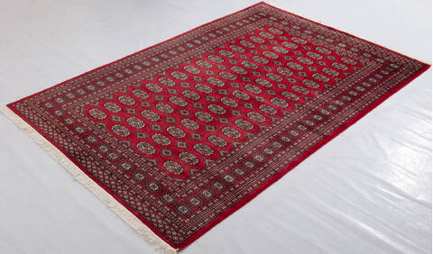 Bokhara Red Hand Knotted 51 X 79  Area Rug 700-156771 Image 2