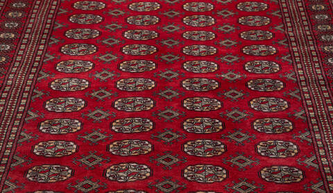 Bokhara Red Hand Knotted 51 X 79  Area Rug 700-156771 Image 4