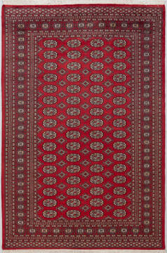 Bokhara Red Hand Knotted 5'1" X 7'9"  Area Rug 700-156771