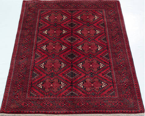 Chobi Red Hand Knotted 33 X 410  Area Rug 700-157108 Image 1