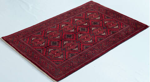 Chobi Red Hand Knotted 33 X 410  Area Rug 700-157108 Image 2