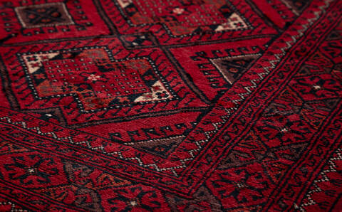 Chobi Red Hand Knotted 33 X 410  Area Rug 700-157108 Image 3