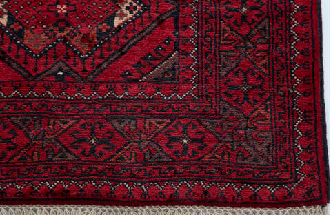 Chobi Red Hand Knotted 33 X 410  Area Rug 700-157108 Image 4