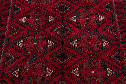 Chobi Red Hand Knotted 33 X 410  Area Rug 700-157108 Image 5