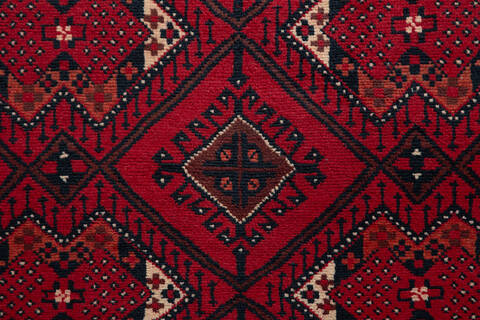 Chobi Red Hand Knotted 33 X 410  Area Rug 700-157108 Image 6